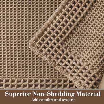 RESARE Waffle Bath Mat for Bathroom, Super Absorbent Bathroom Rugs Non Slip Machine Washable, Ultra ...