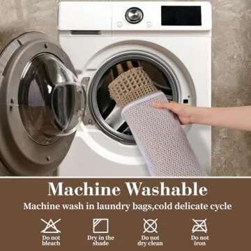 RESARE Waffle Bath Mat for Bathroom, Super Absorbent Bathroom Rugs Non Slip Machine Washable, Ultra Soft Boho Bath Rugs with Tassels for Bathroom Floor, Upgraded Bordered Design, 17"x24" Brown