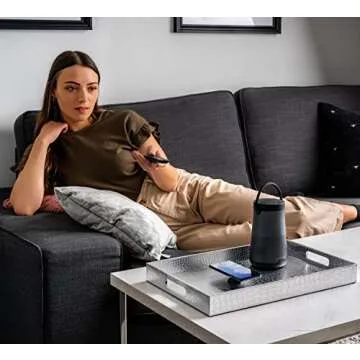 Home Redefined 18"x12" Silver Glossy Crocodile Faux Leather Serving Tray Beautiful Modern Elegant De...