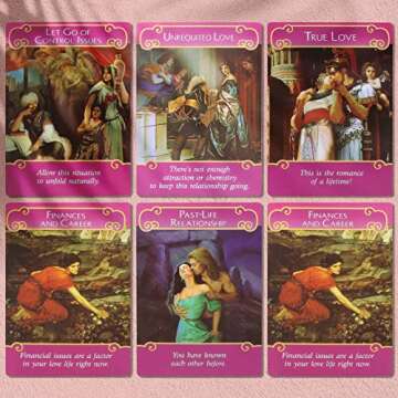 Gayrrnel Tarot Cards Set, 44 Lovers Romance Oracle Cards - Rare Doreen Virtue Angel Oracle Cards, Ideal for Learning, Daily Readings, Healing