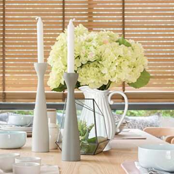 D'vine Dev 10 Inch White Ceramic Pitcher Vase for Home Décor, VS-PT-1