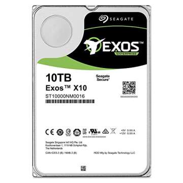 Seagate Enterprise Capacity 3.5 HDD 10TB (Helium) 7200RPM SATA 6Gb/s 256 MB Cache Internal Bare Drive (ST10000NM0016)