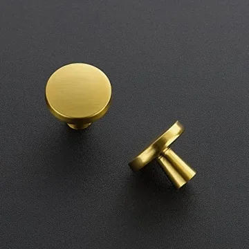 Ravinte 25 Pack Solid Brushed Brass Cabinet Knobs