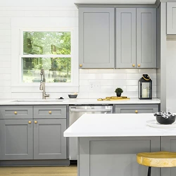 Ravinte 25 Pack Solid Brushed Brass Cabinet Knobs