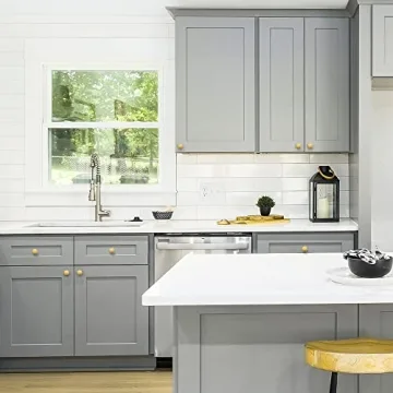 Ravinte 25 Pack Solid Brushed Brass Cabinet Knobs