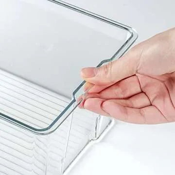 Stylish Hudson Bamboo Lidded Storage Bins Set of 4 - Organize Effortlessly