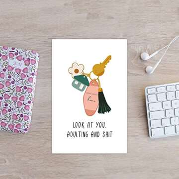 Spercy Funny Housewarming Card for Friends - Happy New Home, Rude Moving, New House Congratulation