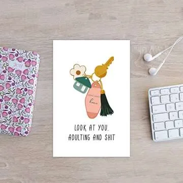 Spercy Funny Housewarming Card for Friends - Happy New Home, Rude Moving, New House Congratulation