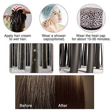 Hair Treatment Steam Cap Deep Conditioning Heat Cap Electric Heat Therapy and Thermal Spa Hair Styling Steamer Hat