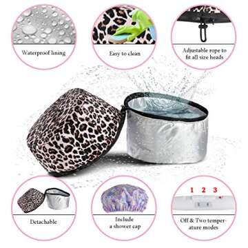 Hair Treatment Steam Cap Deep Conditioning Heat Cap Electric Heat Therapy and Thermal Spa Hair Styling Steamer Hat