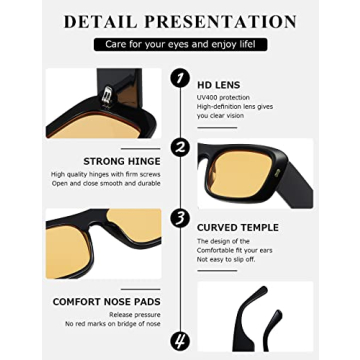 KIMORN Retro Sunglasses UV400 Protection Vintage Style