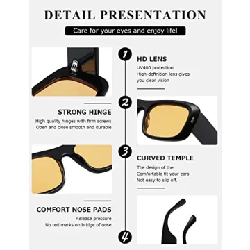 KIMORN Retro Sunglasses UV400 Protection Vintage Style