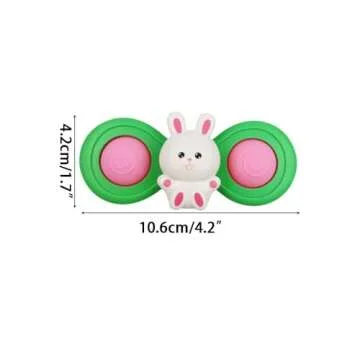 Anditoy 3 Pack Easter Suction Cup Spinner Toys for Kids