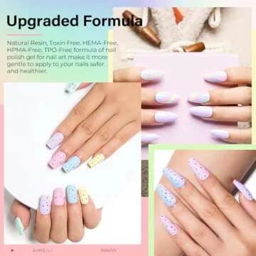 AIMEILI 12pcs Pastel Gel Nail Polish Set for Spring