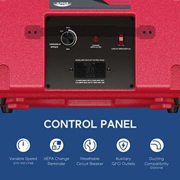 ALORAIR Air Scrubber with MERV-10 Filter and HEPA