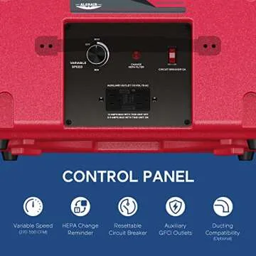 ALORAIR Air Scrubber with MERV-10 Filter and HEPA