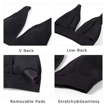 INIBUD Women’s Ribbed Cami Bra for Yoga & Comfort