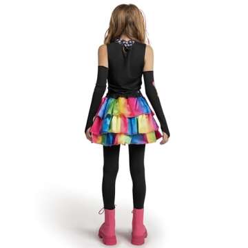 Spooktacular Funky Punky Bones Skeleton Costume for Girls 8-10
