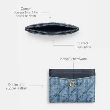 Coach Essential Card Case, Indigo