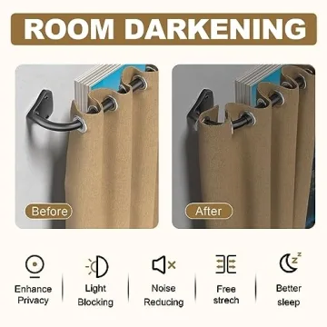 GXOACKJ Adjustable Black Curtain Rods for Any Window