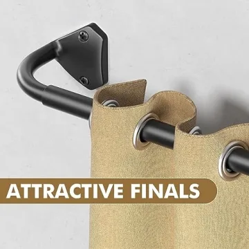 GXOACKJ Adjustable Black Curtain Rods for Any Window