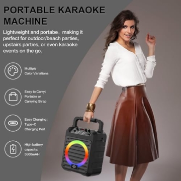 Netlea Karaoke Machine with Wireless Mic & Multi-Function