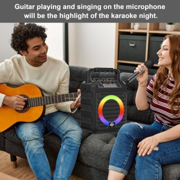 Netlea Karaoke Machine with Wireless Mic & Multi-Function