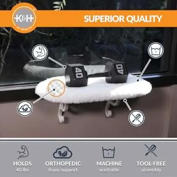 K&H Kitty Sill Cat Window Perch for Large Cats