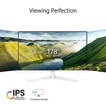 ASUS VY279HE-W 27” 1080P Monitor - White, Full HD, 75Hz, IPS, Adaptive-Sync