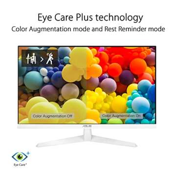 ASUS VY279HE-W 27" 1080P Monitor - Full HD, Eye Care