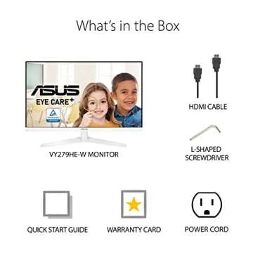 ASUS VY279HE-W 27" 1080P Monitor - Full HD, Eye Care