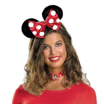 Disguise womens Disney Mickey Mouse Clubhouse Red Minnie Mouse Kit adult sized costumes, Red/White/B...