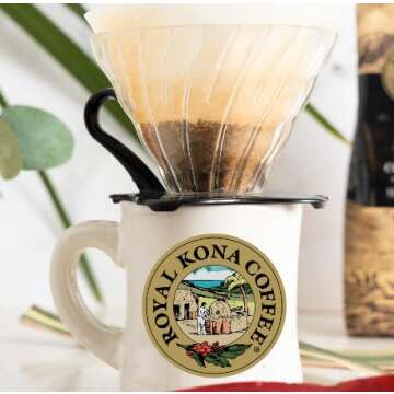 ROYAL KONA COFFEE - Medium Roast Ground Coffee, Toasted Coconut Flavor, 8 Ounce