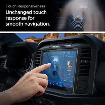 Spigen Tempered Glass Screen Protector [GlasTR Slim] designed for Ford F-150, Ford F-150 Lightning, Ford Expedition 12 inch Dashboard Touchscreen