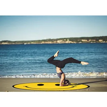 Smiley Face Round Towel for Outdoor Fun and Relaxation