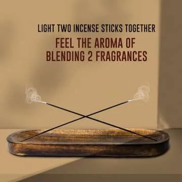 raajsee Wooden Brown Incense Holder -Incense Burner Holder –Ash Catcher - Incense Stick Holder - Meditation & Yoga - Great Gift for Any Occasion Size 11x4 inch