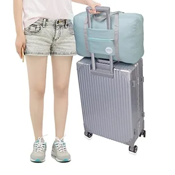 WANDF Foldable Travel Duffel Bag Lightweight Water-Resistant