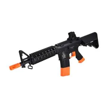 SOFT AIR USA Colt M4 CQB AEG Electric Airsoft Rifle, Black, 453 FPS