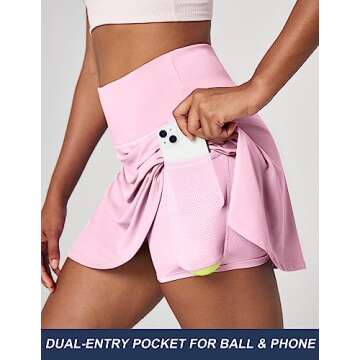 Ewedoos Tennis Skirt Womens Skorts with Pockets Shorts Tennis Skirts for Women Athletic Golf Running...