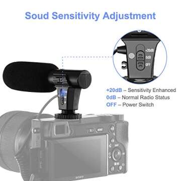 ploture Shotgun Microphone for YouTube and More