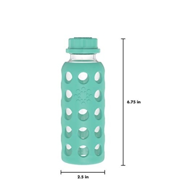 Lifefactory 9-Ounce Glass Water Bottle with Silicone Sleeve