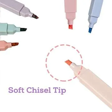 BAISDY 12Pcs Pastel Highlighters for Journals and Planners