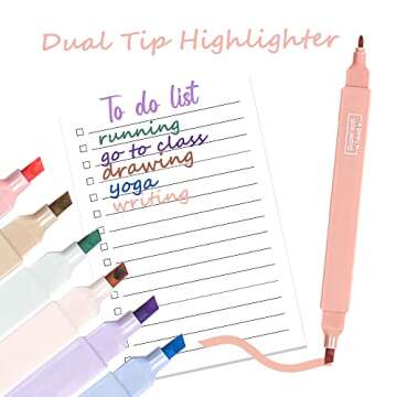 BAISDY 12Pcs Pastel Highlighters for Journals and Planners