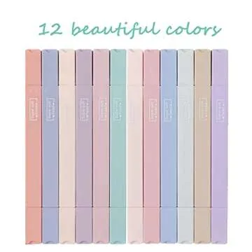 BAISDY 12Pcs Pastel Highlighters for Journals and Planners