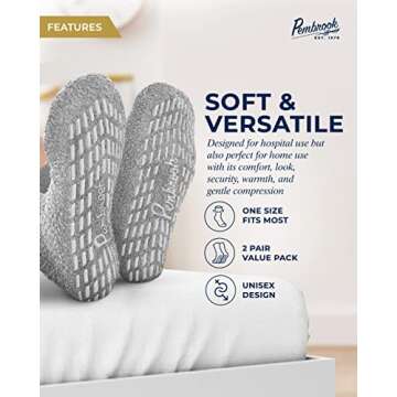Pembrook Non Skid Slip Socks – Comfortable & Safe Socks