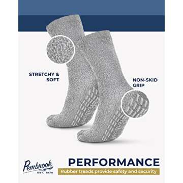 Pembrook Non Skid Slip Socks – Comfortable & Safe Socks