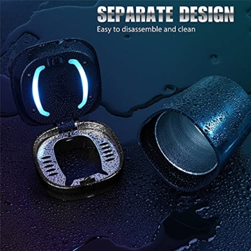 Smell Proof Car Ashtray with Lid and Blue LED Light