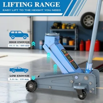 LARBANKE 3 Ton Floor Jack - Fast Lift Hydraulic Jack