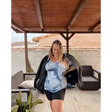 FOREYOND Plus Size Workout Tops for Women T Shirts Short Sleeve Loose Fit V Neck Clothing Yoga Casual Summer Tie Dye1 3X