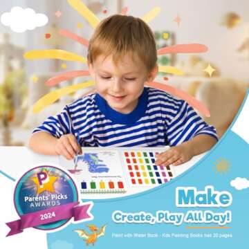 ZMLM Paint with Water Books for Kids - Easter Basket Stuffers Mess Free Coloring Activity for Toddle...